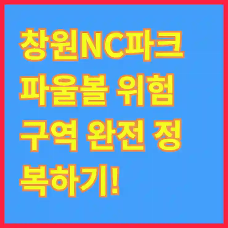 창원NC파크 파울볼 위험 구역 완전 정복하기! 안전하게 관람하는 꿀팁