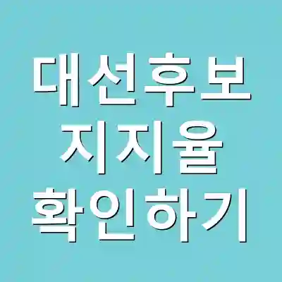 대선후보 지지율 확인하기